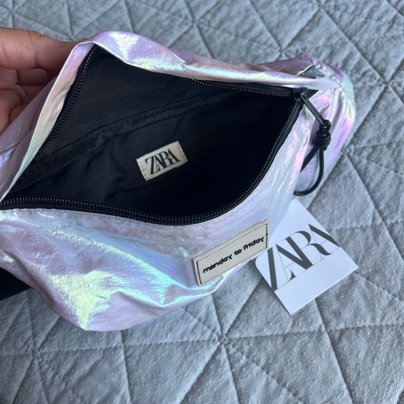 Zara silver belt bag! NWT - Picture 3 of 3